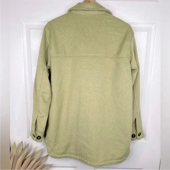 THREAD & SUPPLY ~ New Sage Green Button Down Soft Shacket with Pockets Oversized - Picture 4 of 4